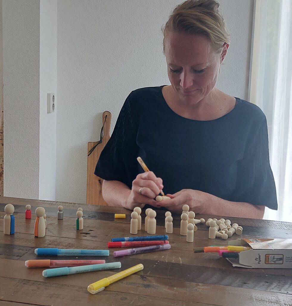 tafelopstelling poppetjes tekenen